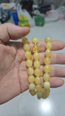 A misbaha made of natural amber
