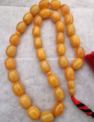 Vintage German Bakelite Misbaha – Egg Yolk Butterscotch Amber Color – Made in 1927